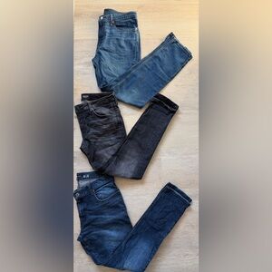 Three Pairs of Men's Jeans